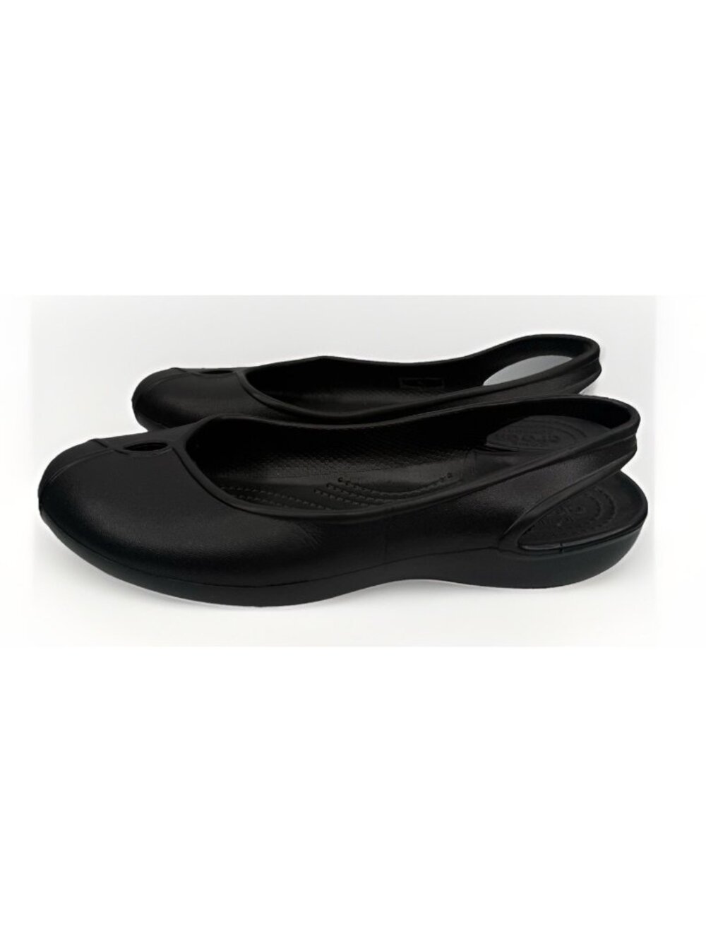 Crocs Olivia II Womens 8 Black Slingback Ballet Flats Comfort Casual Travel - Picture 6 of 11